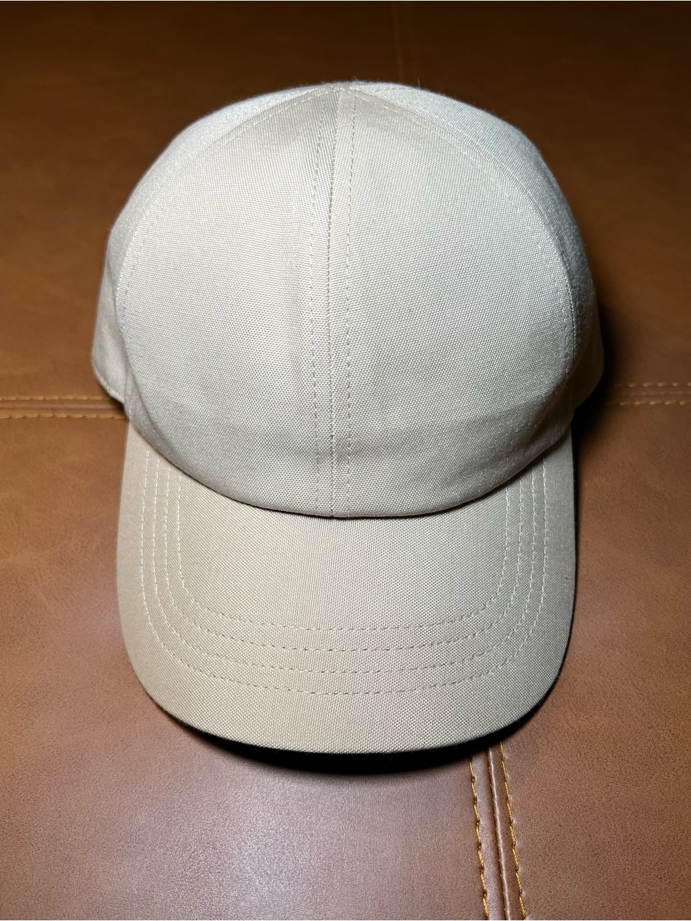 Madewell Beige Solid Baseball Cap, One Size, Adjustable Strap Casual